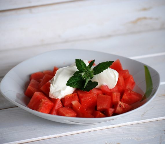 Wassermelone mit Joghurtmousse – Kistengeflüster – Der Hof Engelhardt Blog